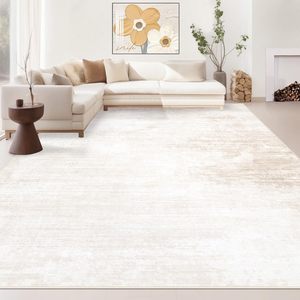 Tappeti Moderni Astratti 8x10 100% Poliestere a Pelo Basso Lavabili Morbidi Resistenti alle Macchie <span class=keywords><strong>Beige</strong></span> per Soggiorno Sala da Pranzo - Product Image 1