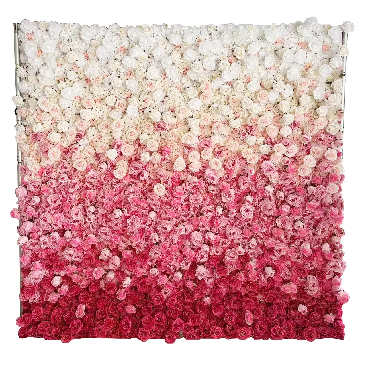 3d gerollte Seidenstoff Hortensie Seide Blumen paneele Wand Hintergrund künstliche Rose Blumen wand für Salon Wand hochzeits dekoration