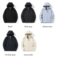 Veste thermique à capuche unisexe imperméable et résistante aux taches, avec différents logos personnalisés, pour la randonnée en plein air