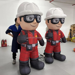 Maßgefertigter Riesiger Aufblasbarer Cartoon-Charakter Ölförderarbeiter mit Helm und Schutzbrille für Firmen-Outdoor-Werbeveranstaltungen und Dekoration - Product Image 4