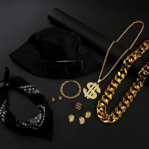 Kit di Accessori Divertenti Anni '80 e '90 per Uomini e Donne, Set Costume Sexy 12 Pezzi - Product Image 3