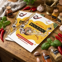 Servizio di Stampa Personalizzata di Libri di Cucina Ecologici con Rilegatura a Spirale, Alta Qualità, Stampa Offset a Colori, Libro di Ricette su Carta Patinata