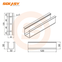 Sistem Pemasangan Panel Surya Mini Soeasy Roof Aluminium untuk Atap Logam Trapesium, Pemasangan Mudah, Pabrik Sistem Pemasangan Surya Mini