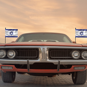 Israele Auto Auto bandiera con Base magnetica e Israele Israele i paesi nazionali pennone flessibile per <span class=keywords><strong>IL</strong></span> cofano Auto Bagetu - Product Image 6