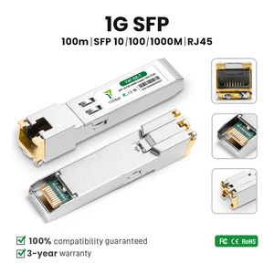 Module émetteur-récepteur optique <span class=keywords><strong>SFP</strong></span> RJ45 10/100/1000M en gros, 1G 100M, certifié CE RoHS FCC, garantie 1 an - Product Image 1