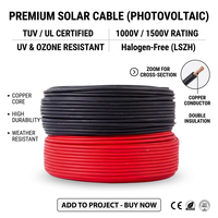 Câble Solaire Photovoltaïque en Cuivre Pur Certifié CCC 1000V 4mm² 6mm² 500m 1000m en Rouleau Isolation XLPE Vente en Gros