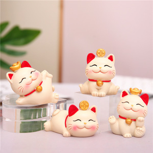 Décoration Mignonne Série Mini Chat Ornements Créatifs pour <span class=keywords><strong>Voiture</strong></span> Artisanat en Résine Cadeau pour la Maison - Product Image 1