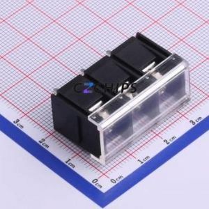 KF58C-10.0-3P Barrier Terminal Block Through hole Component (THT),P=10mm Connector With Cover Plate 10mm 1x3P Straight Pin - Product Image 1