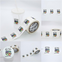 Étiquette personnalisée en papier spécial avec code QR durable pour boissons au lait, autocollant d'étanchéité, impression UV, marque personnalisée pour