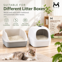Litière agglomérante pour chat à base de manioc, biodégradable, jetable aux toilettes, faible poussière, contrôle des odeurs, hautement absorbante, vente en gros, OEM