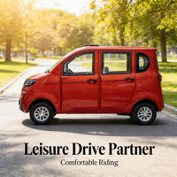 BAIMA Mini Coche Eléctrico de 4 Ruedas de Baja Velocidad para Adultos, 50 km/h Velocidad Máxima, 4 Plazas, Batería de Plomo-Ácido de 1000W en Venta