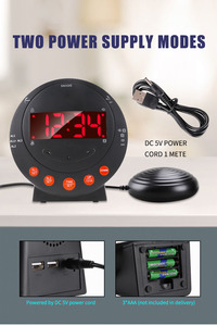 <span class=keywords><strong>Sveglia</strong></span> Doppia con Luce LED Lampeggiante, Avviso Telefonico, Vibrazione per Non Udenti e Persone con Problemi di Udito, con Vibrazione del Letto per Dormiglioni - Product Image 4