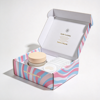 Boîte d'essentiels de soins de la peau écologiques, boîte de beauté en carton ondulé personnalisée avec impression, production en 72h