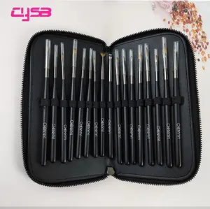 Nail Brush liner Nail Polish Brush with packaging Clear scrub resin handle Nail Painting Brush Set