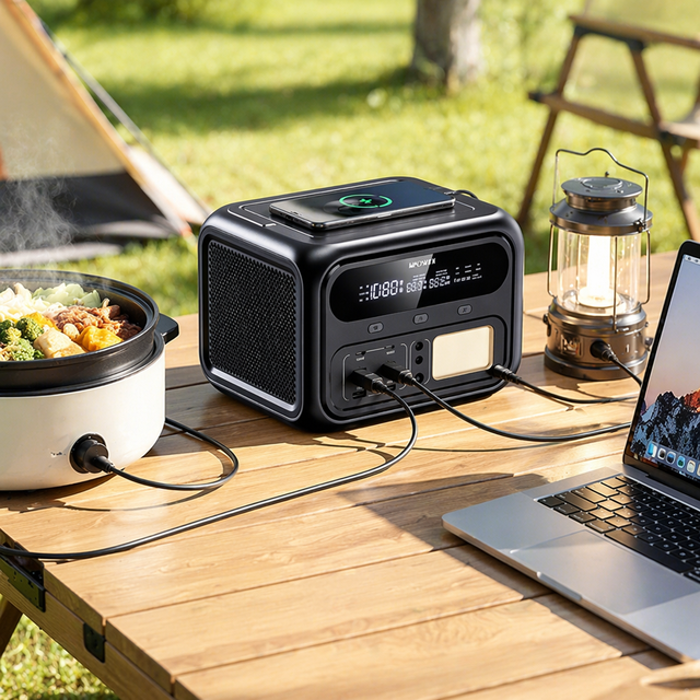 600W Portable Power Station 576Wh 180000mAh Multi Port Type C Wireless Charging Outdoor Camping Emergency Backup Power Supply
