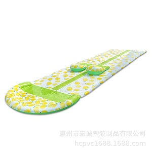 Toboggan aquatique gonflable pour enfants, tapis de jeu d'été en PVC pour pelouse extérieure avec imprimé citron, capacité 100-500 kg - Product Image 4