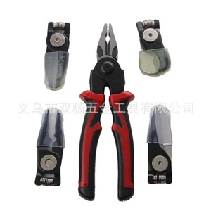 5 In 1 Interchangeable Head Combination Pliers Set Steel Wire Cutter Stripper Home Diy Tools 23x14x3cm 6 Pieces - Product Image 3