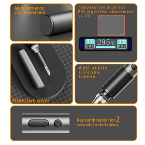Station de <span class=keywords><strong>fer</strong></span> à <span class=keywords><strong>souder</strong></span> T65 65W avec puissance de sortie à température réglable Outil de soudage CC Kit de réparation de soudage à pointe de couteau PD 65W - Product Image 3
