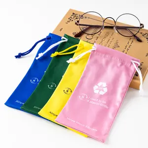 Модные двухсторонние мешочки из микрофибры для солнцезащитных очков, портативные экологически чистые очки, сумки для очков