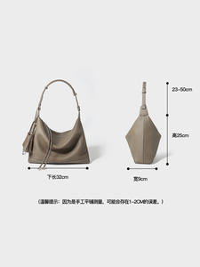 Exclusivo superventas bolso de mujer hombro axila bandolera de gran capacidad bolso elegante de cuero genuino - Product Image 5