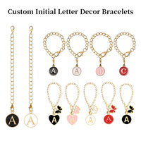 Collier avec initiale en émail plaqué or, chaîne gourmette, double pendentif, bijoux fantaisie personnalisés pour femme