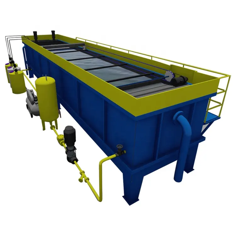 Tratamento de águas de esgoto industrial e domesitc DAF Dissolvido ar flotação unidade máquina para SS e óleo reomovel