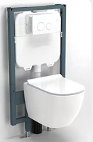 Bidet de toilette à double chasse d'eau moderne européenne Design carré noir Matériau céramique à suspension murale monobloc pour salle de bain des filles chinoises