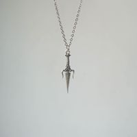 Vente en Gros Rétro Animal Croix Poignard Pendentif Collier Tendance Hip Hop Argent Cubique Charme Bijoux pour Hommes