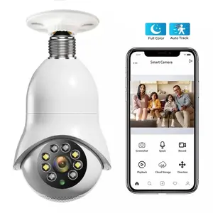 HD 720P 1080P 2.4GHz 5GHz Color Night Vision APP Remote PTZ Control Motion Alarm Wireless IP WiFi Light Bulb Security Camera