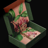 Boîte d'expédition et d'envoi de vêtements auto-érectible en papier rigide enduit, fabriquée avec des matériaux recyclés écologiques Wanjia, avec pelliculage mat personnalisé