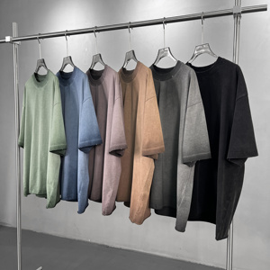 Camisetas al por Mayor con Lavado Ácido, 100% Algodón, 275 g/m², Alta Calidad, Estilo Vintage, Unisex, Camisetas Extra Grandes para Hombre - Product Image 4