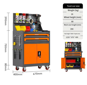 Armoire à outils lourde matériel d'<span class=keywords><strong>atelier</strong></span> réparation automatique tiroir multifonction stockage armoire de pièces mobiles - Product Image 3
