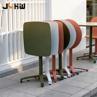 Chaise de salle à manger d'extérieur en aluminium multicolore pour terrasse, idéale pour bistro, café et restaurant - Vente en gros