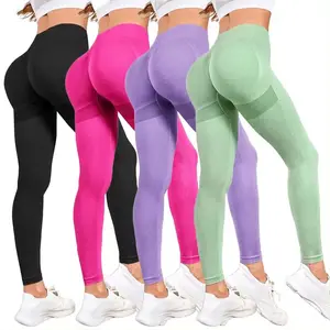 RTS botol air kustom Legging Yoga ramah lingkungan pinggang tinggi legging Gym Tiktok Scrunch pantat legging untuk wanita