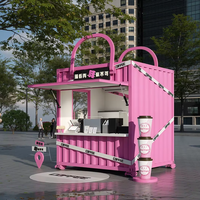 Kiosque de vente au détail en conteneur pour centre commercial, maison conteneur portable personnalisée, café-restaurant extérieur, maison mobile à vendre