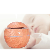 Huile essentielle de grain de bois silencieux pour usage domestique, avec 7 couleurs de led, humidificateur à brume fraîche ultrasonique, diffuseur d'arôme, ml