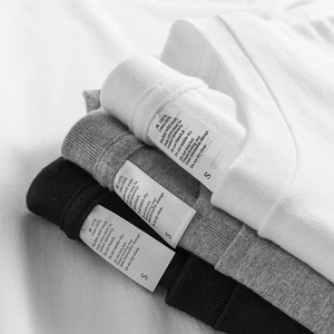 Wholesale Blank Custom Logo 250GSM 100% Cotton Classic <b>Snowflake</b> Washed Raw Edge Distressed Oversized Basic Men's T-Shirt - Product Image 3