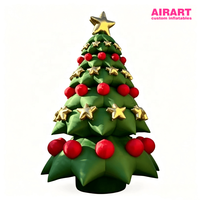 Sapins de Noël gonflables pour les décorations de centres commerciaux, statues de sapins de Noël personnalisées de différents styles pour la décoration d'entrée d'événements
