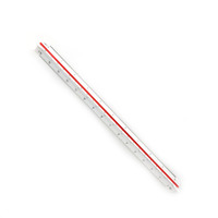 Règle d'ingénierie triangulaire de haute qualité 30 cm, 3 couleurs, design en plastique, précise, marque SURWIN pour les dessinateurs et les étudiants