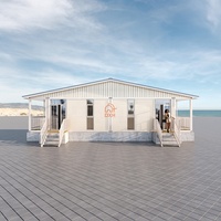 Maison conteneur villa moderne mobile préfabriquée de luxe chambre simple 2 en 1 villa en kit plat préfabriquée en acier léger avec toit à pignon