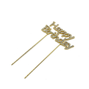 Decorazione per <span class=keywords><strong>Torta</strong></span> 'Happy Birthday' con Strass Cristallini Lucidi all'Ingrosso per Feste di <span class=keywords><strong>Compleanno</strong></span> - Product Image 5
