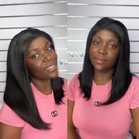 Perruque Bob Lace Closure HD 5x5 en Cheveux Humains Brésiliens Vierges Naturels Lisses, Sans Colle, Prix de Gros Abordable