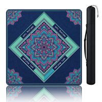 Tapis de Mahjong Tendance Nationale Fleur de Lotus, Tapis d'Échecs en Caoutchouc Épais Anti-Bruit, Tapis de Jeu de Poker Enroulable, Grand Tapis de Table