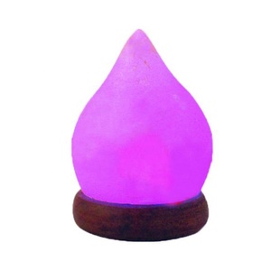 Purificador de Aire para Habitaciones, Lámpara de Cristal del Himalaya con Forma de Lágrima, Decoración para el Hogar con Sal Pulida de Tacto Real - Sian Enterprises - Product Image 1