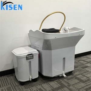 อ่างสระผมไฟฟ้าแบบพกพาไร้ท่อ ยี่ห้อ KISEN พร้อมที่วางศีรษะ ราคาสำหรับอ่างสระผมสปา - Product Image 1