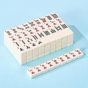 Mahjong Americano de Lujo al por Mayor, de Alta Calidad, en Melamina, 166 Fichas Blancas de 1.2 Pulgadas, Portátil, Ecológico y Plegable para Entretenimiento - Product Image 1