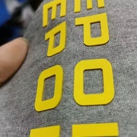 Autocollant de logo de marque en silicone 3D personnalisé, transfert thermique, impression sur t-shirt