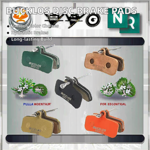 Pastillas de Freno Hidráulicas para Bicicleta BUCKLOS OEM/ODM, <span class=keywords><strong>4</strong></span> <span class=keywords><strong>Pistones</strong></span>, Compuesto Metálico, Duraderas, 40x24x2mm, para Bicicletas de Montaña, BMX y Carretera - Product Image 2