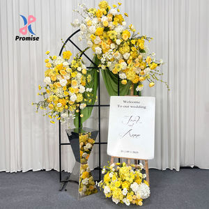 Fleurs artificielles en soie réalistes jaunes et blanches pour la décoration de fond de mariage et de rentrée scolaire - Product Image 1