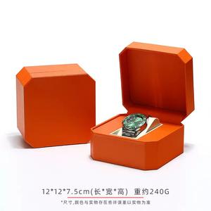 Boîte à montres personnalisée haut de gamme en PU avec couvercle rabattable, emballage de rangement en carton pour montres, taille <span class=keywords><strong>sur</strong></span> <span class=keywords><strong>mesure</strong></span> - Product Image 5
